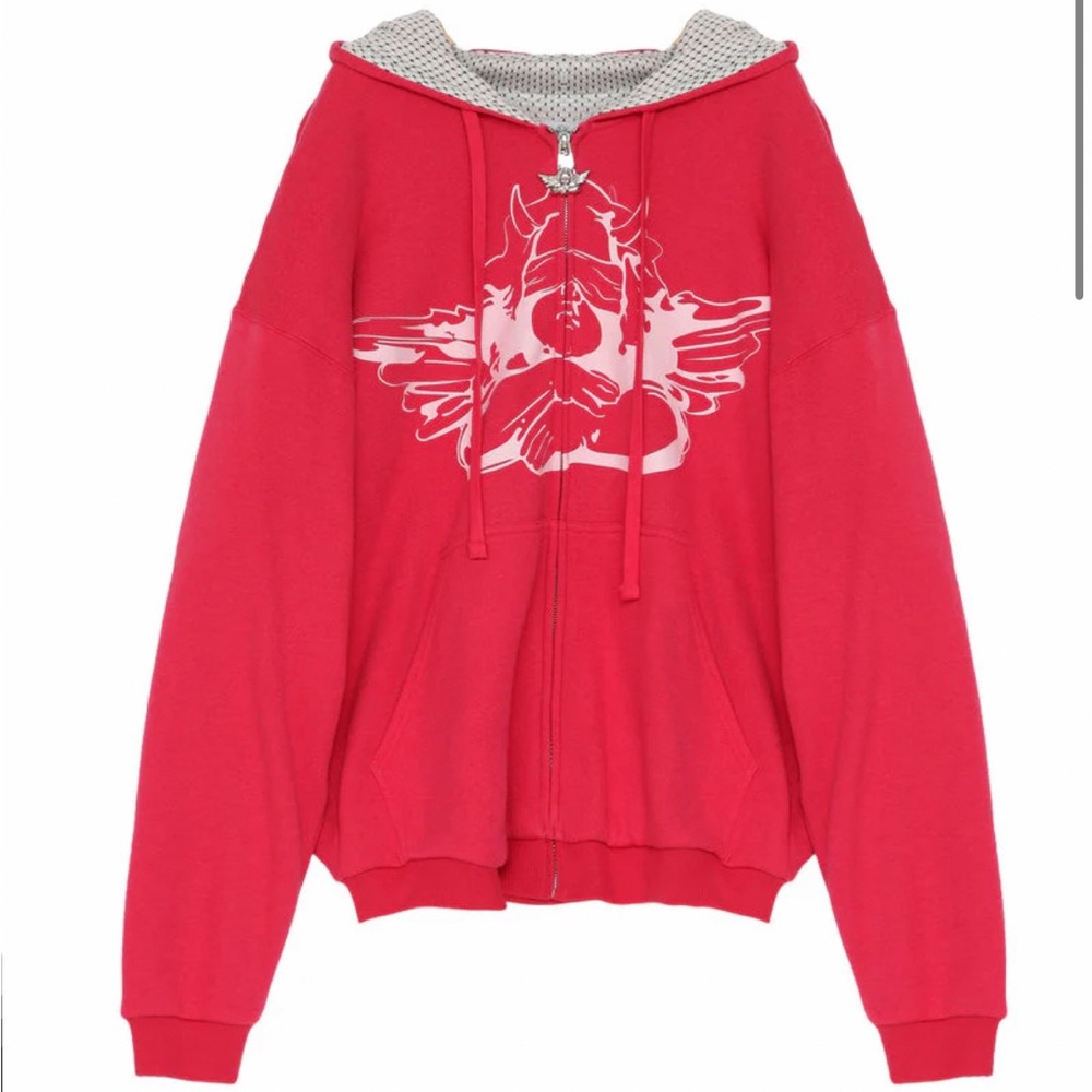 BOYS LIE PUCKER UP HARLEY HOODIE in HOT PINK